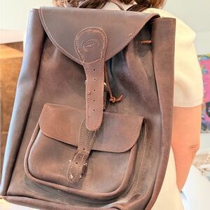 Brown Leather Backpack